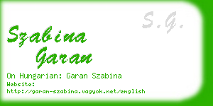 szabina garan business card